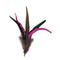 Deluxe German themed Hat Pin w/ Purple & Brown Feathers