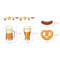 8 Flag Oktoberfest Party Supplies Party String Banner with Paper Beer Steins and Pretzels Decoration