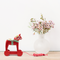 Swedish Themed Wooden Red Dala Horse Pull Toy