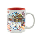 Gluhwein Ceramic Mug German Village Winter Street Scene | 12 ounce