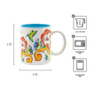 Rosemaling & Hummingbird Ceramic Coffee Mug
