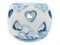 Ceramic Blue: Votive Candleholder With Hearts - GermanGiftOutlet.com
 - 1