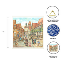 German Town Scene Ceramic Tile