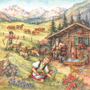 Heidi Alpine Scene " Ceramic Tile - GermanGiftOutlet.com
 - 1