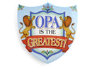 Ceramic Decoration Shield: Opa - GermanGiftOutlet.com - 1