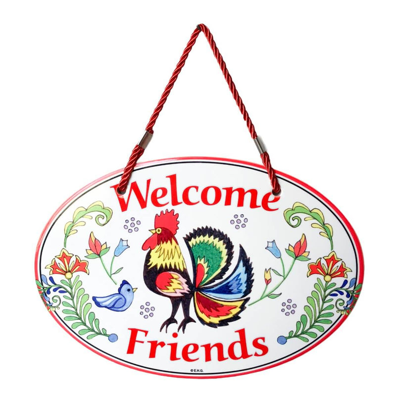 "Welcome" Rooster Decorative Door Sign-DT07