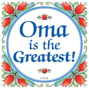 German Gift Oma Wall Plaque Tile