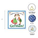 German Gift Wall Plaque Tile: Happy German