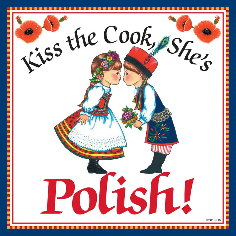 Polish Gift Tile "Kiss Polish Cook"