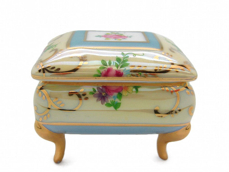 Vintage Victorian Antique Square Jewelry Box Deluxe Gold - GermanGiftOutlet.com
 - 1