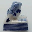 Porcelain Miniatures Animal Delft Blue Owl - GermanGiftOutlet.com
 - 3