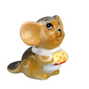 Collectible Ceramic Miniatures Mouse w/Cheese - GermanGiftOutlet.com
 - 3