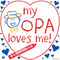 German Gift Magnet "My Opa Loves Me"