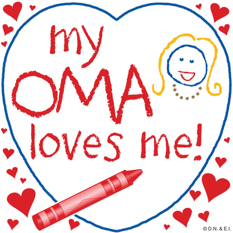 German Gift Magnet "My Oma Loves Me"
