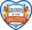 "Grandpa Is The Greatest" Heart Magnet Tile Grandpa Gift - 1