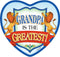 "Grandpa Is The Greatest" Heart Magnet Tile Grandpa Gift - 1