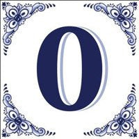 House Numbers Tile Blue and White - GermanGiftOutlet.com
 - 10