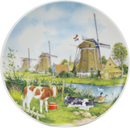 Collectible Plate Calves and Windmill Color - DutchGiftOutlet.com 1