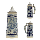 German Stein Coats of Arms Engraved w/Lid