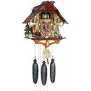 8-Day Musical Cuckoo Clock With Hunter Moving With Binoculars And Waterwheel - GermanGiftOutlet.com

