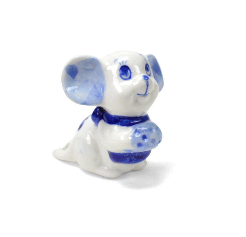 Collectible Ceramic Miniatures Mouse w/Cheese - GermanGiftOutlet.com
 - 1