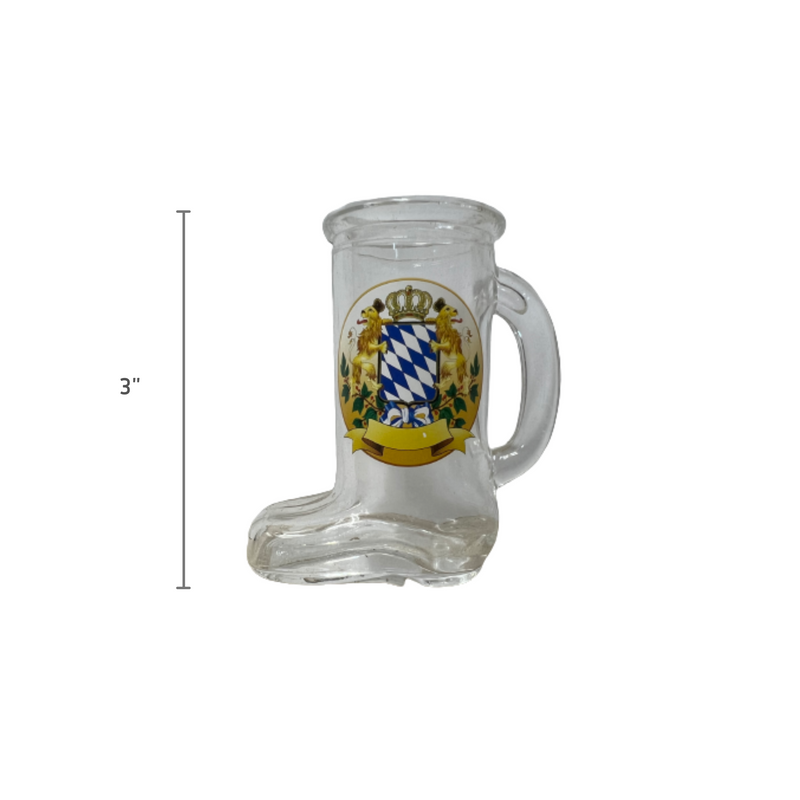 Beer Boot Glass Shot: Bayern Crest