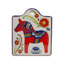 Ceramic Cheeseboard w/ Cork Backing: Red Horse