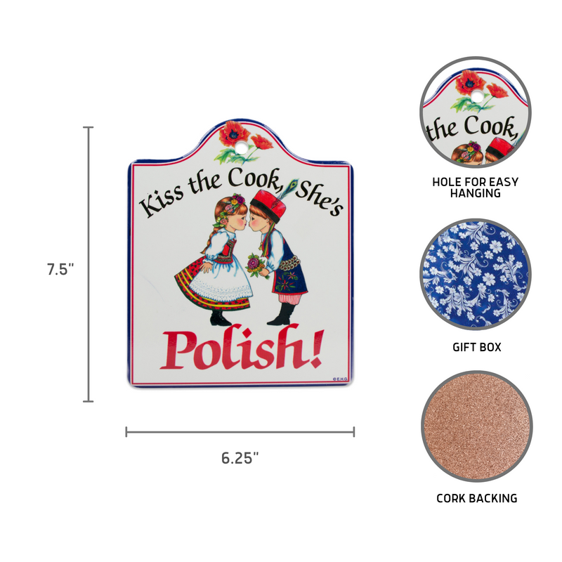 Ceramic Cheeseboard w/ Cork Backing: Polish