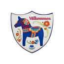 Ceramic Decoration Shield: Blue Dala Horse