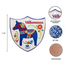 Ceramic Decoration Shield: Blue Dala Horse