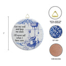 Round Ceramic Plaque: Bathroom