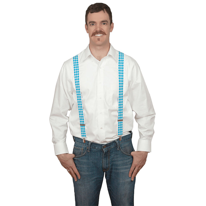 Oktoberfest Costume Suspenders: Checkered