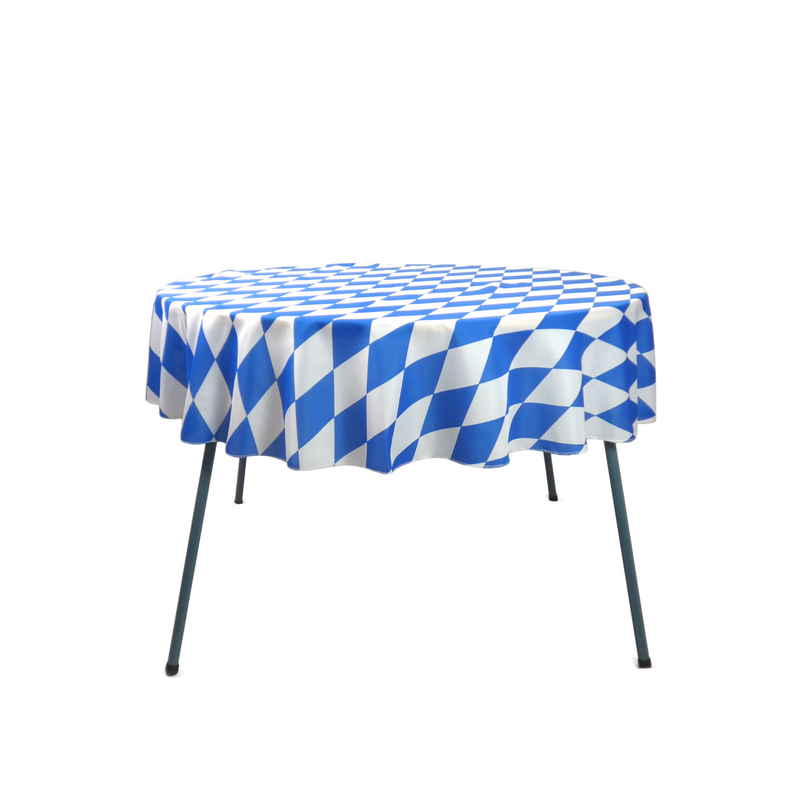 German Party Bavarian Checkered Polyester Tablecloth