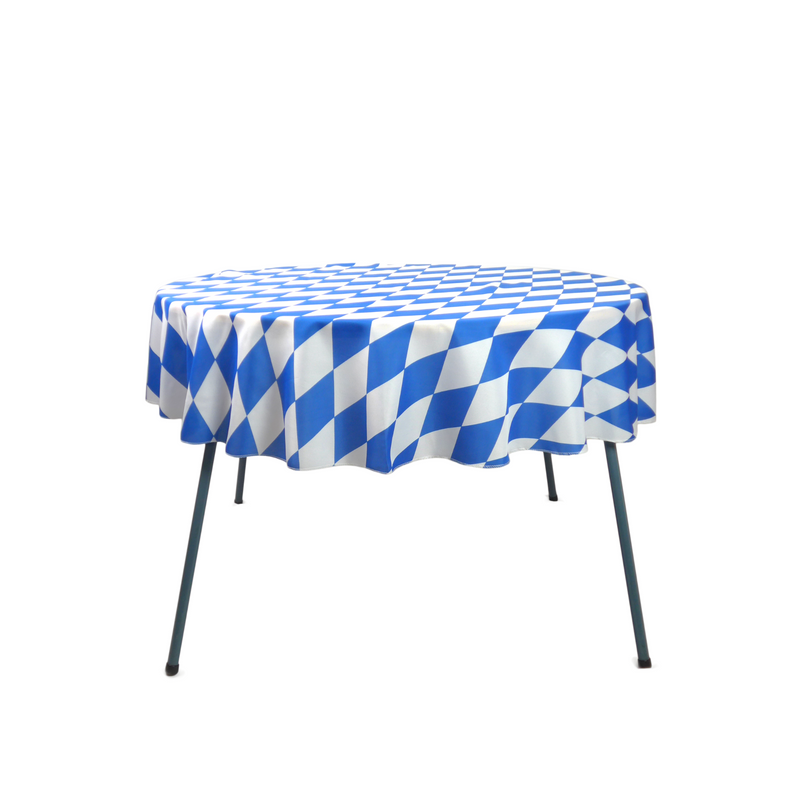 Bavarian Checkered Oktoberfest Party Polyester Tablecloth Medium