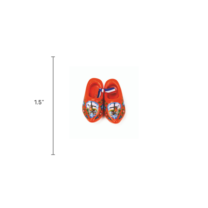 Orange Windmill Wooden Shoes Magnet