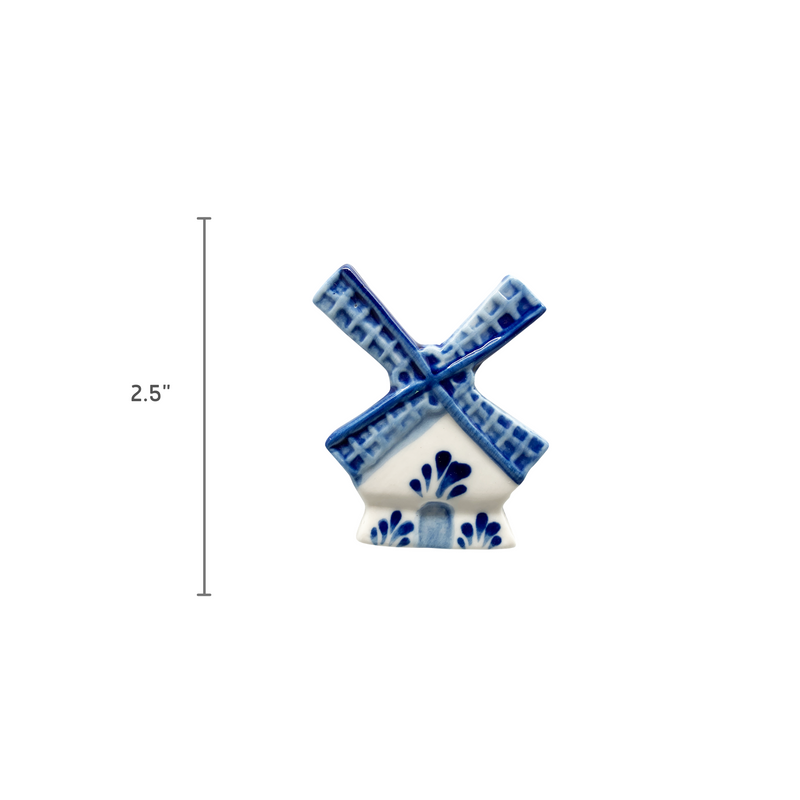 Dutch Souvenir Magnets Blue and White Windmill