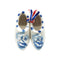 Dutch Shoes Gift Magnet Embossed Clogs