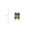Dutch Shoes Gift Magnet Embossed Red Tulip
