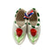 Dutch Shoes Gift Magnet Embossed Red Tulip