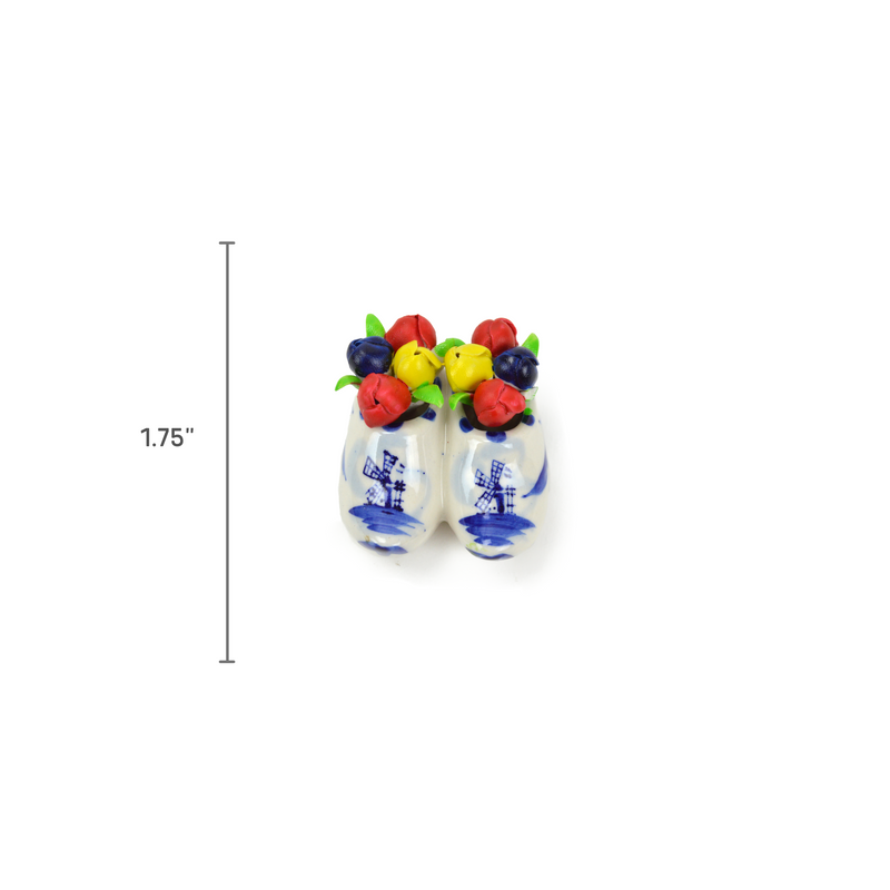 Magnet Gifts Delft Wooden Shoes with Tulips