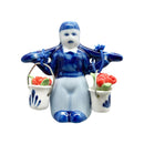 Dutch Gift Magnet Delft Boy with Tulips