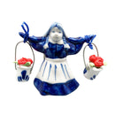 Dutch Gift Magnet Delft Girl with Tulips