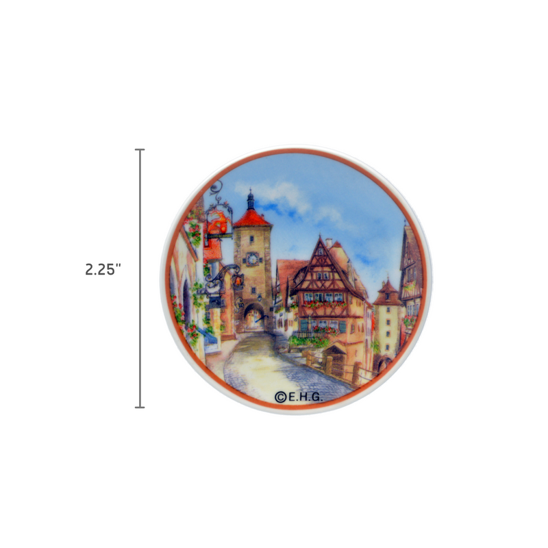 Ceramic Fridge Magnet Rothenburg Plate