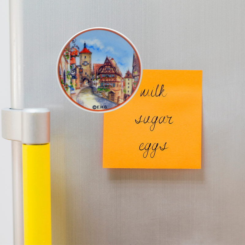 Ceramic Fridge Magnet Rothenburg Plate