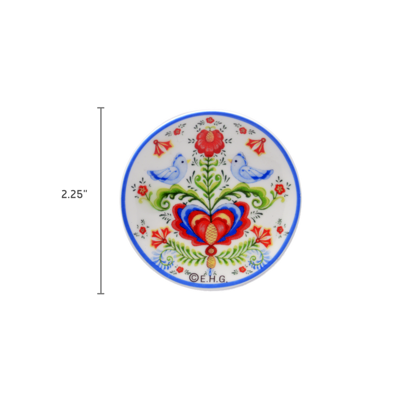 Lovebirds Souvenir Fridge Magnet Plate