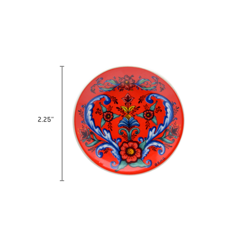 Rosemaling Fridge Magnet Plate