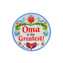 "Oma is the Greatest" with Birds design Magnet Plate
