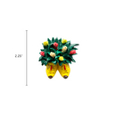 Kitchen Magnet Wooden Shoes with Flowers