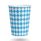 Oktoberfest Party Supplies 3.5" Paper Party Cups 8 Pack with Bavarian Checkered Pattern Decoration