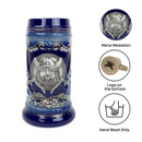 Viking Metal Medallion .75L Beer Stein with Deluxe Relief